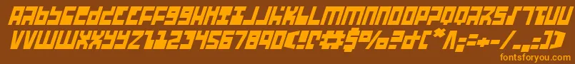Ufohunteri Font – Orange Fonts on Brown Background