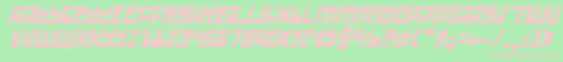 Ufohunteri Font – Pink Fonts on Green Background