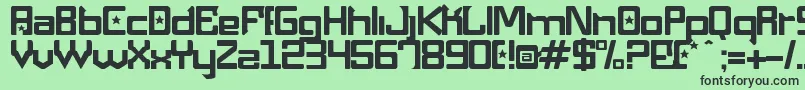 MaquinaPneumatica Font – Black Fonts on Green Background