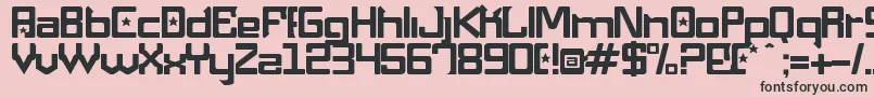 Шрифт MaquinaPneumatica – чёрные шрифты на розовом фоне