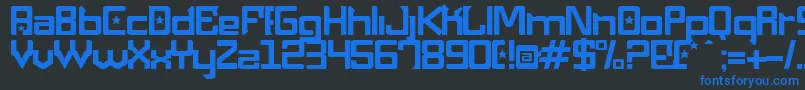 MaquinaPneumatica Font – Blue Fonts on Black Background