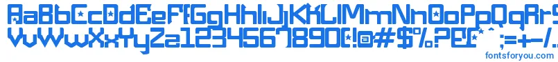 MaquinaPneumatica-Schriftart – Blaue Schriften auf weißem Hintergrund