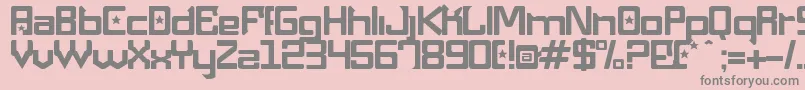 フォントMaquinaPneumatica – ピンクの背景に灰色の文字