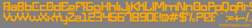 Шрифт MaquinaPneumatica – оранжевые шрифты на сером фоне