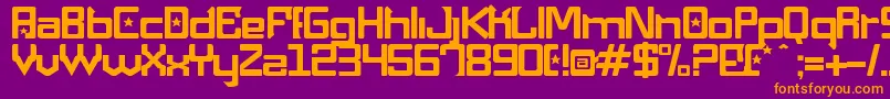 MaquinaPneumatica Font – Orange Fonts on Purple Background