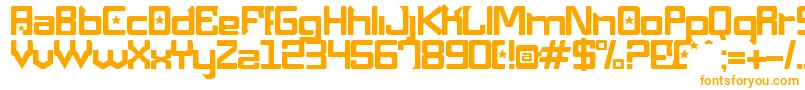 Шрифт MaquinaPneumatica – оранжевые шрифты на белом фоне