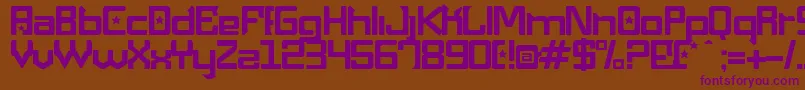 MaquinaPneumatica-fontti – violetit fontit ruskealla taustalla