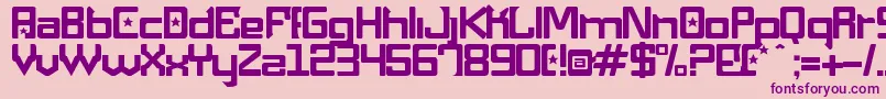MaquinaPneumatica-fontti – violetit fontit vaaleanpunaisella taustalla