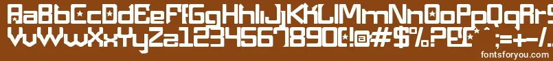 Шрифт MaquinaPneumatica – белые шрифты на коричневом фоне
