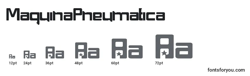 Размеры шрифта MaquinaPneumatica