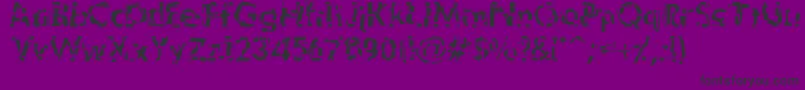 Shattered Font – Black Fonts on Purple Background