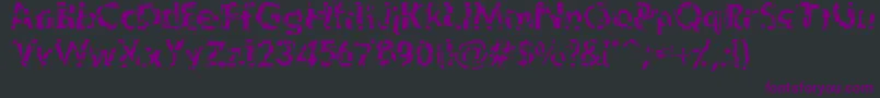 Shattered Font – Purple Fonts on Black Background