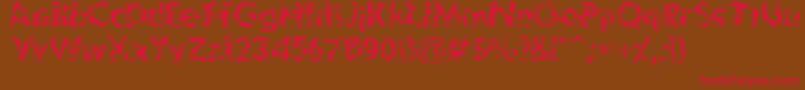Shattered Font – Red Fonts on Brown Background