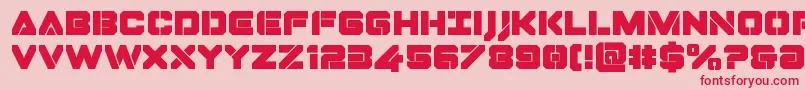 Dominojack Font – Red Fonts on Pink Background