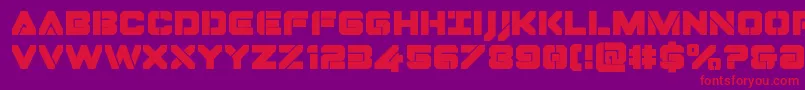 Dominojack Font – Red Fonts on Purple Background