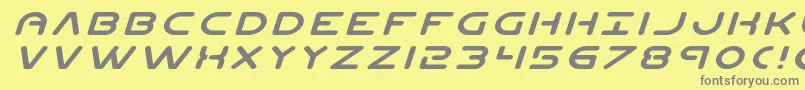 Planetnexpandital Font – Gray Fonts on Yellow Background