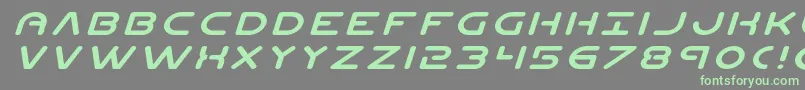 Czcionka Planetnexpandital – zielone czcionki na szarym tle