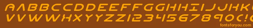 Planetnexpandital Font – Orange Fonts on Brown Background