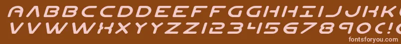 Planetnexpandital Font – Pink Fonts on Brown Background