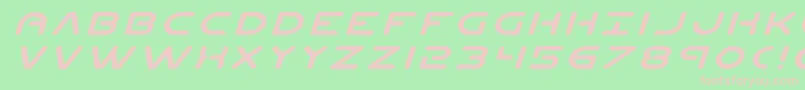 Planetnexpandital Font – Pink Fonts on Green Background