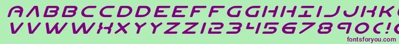 Planetnexpandital Font – Purple Fonts on Green Background