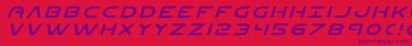 Planetnexpandital Font – Purple Fonts on Red Background
