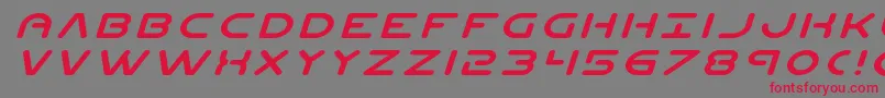 Planetnexpandital Font – Red Fonts on Gray Background