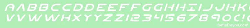 Planetnexpandital Font – White Fonts on Green Background