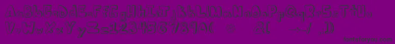 Juliesfont-Schriftart – Schwarze Schriften auf violettem Hintergrund