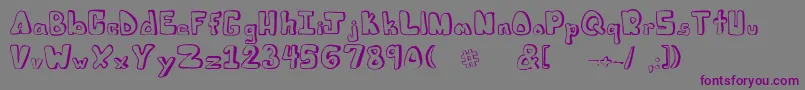 Juliesfont Font – Purple Fonts on Gray Background