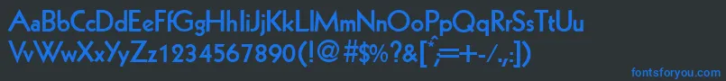 KabinlightdbBold Font – Blue Fonts on Black Background