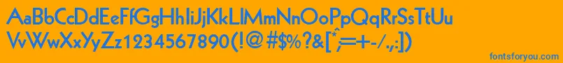 KabinlightdbBold Font – Blue Fonts on Orange Background