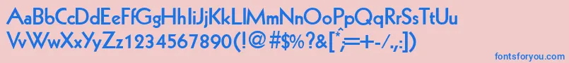 KabinlightdbBold Font – Blue Fonts on Pink Background
