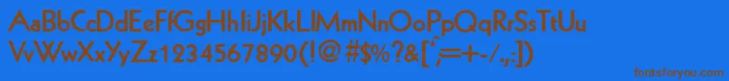 KabinlightdbBold Font – Brown Fonts on Blue Background
