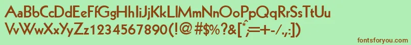 KabinlightdbBold Font – Brown Fonts on Green Background