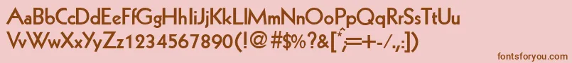 KabinlightdbBold Font – Brown Fonts on Pink Background