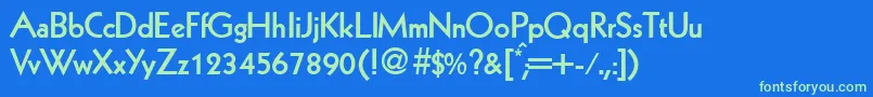 KabinlightdbBold Font – Green Fonts on Blue Background