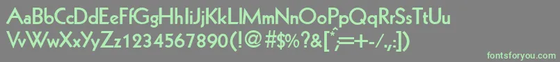 KabinlightdbBold Font – Green Fonts on Gray Background