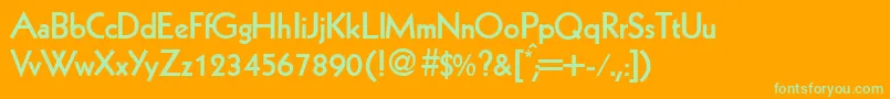 KabinlightdbBold Font – Green Fonts on Orange Background