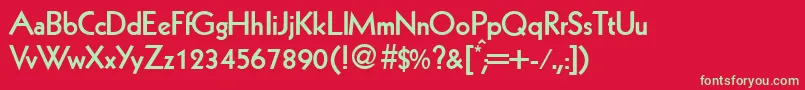 KabinlightdbBold Font – Green Fonts on Red Background