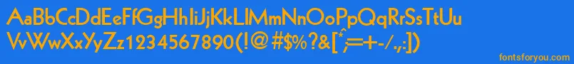 KabinlightdbBold Font – Orange Fonts on Blue Background