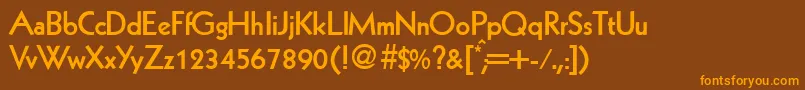 KabinlightdbBold Font – Orange Fonts on Brown Background