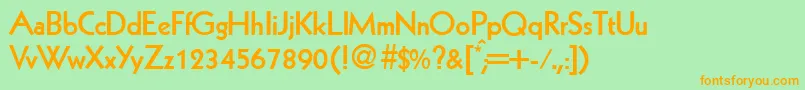 KabinlightdbBold Font – Orange Fonts on Green Background