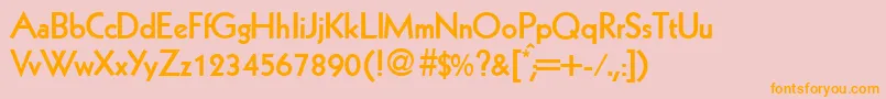 KabinlightdbBold Font – Orange Fonts on Pink Background