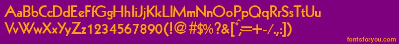 KabinlightdbBold Font – Orange Fonts on Purple Background