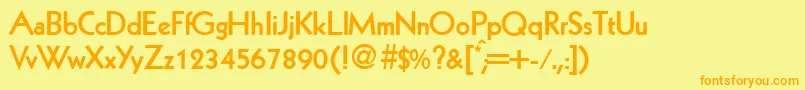 KabinlightdbBold Font – Orange Fonts on Yellow Background