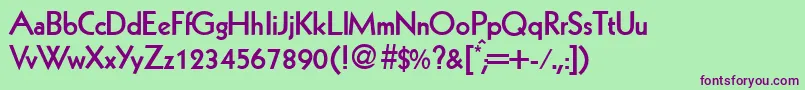 KabinlightdbBold Font – Purple Fonts on Green Background