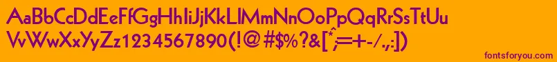 KabinlightdbBold Font – Purple Fonts on Orange Background