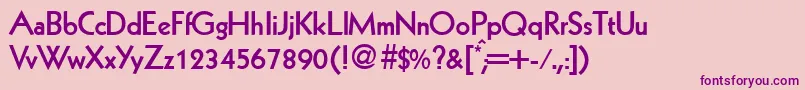 KabinlightdbBold Font – Purple Fonts on Pink Background