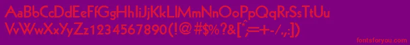 KabinlightdbBold Font – Red Fonts on Purple Background